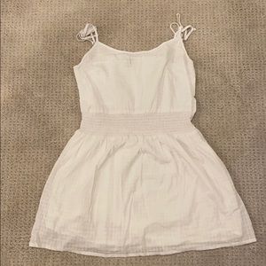 White Cinched Summer Dress